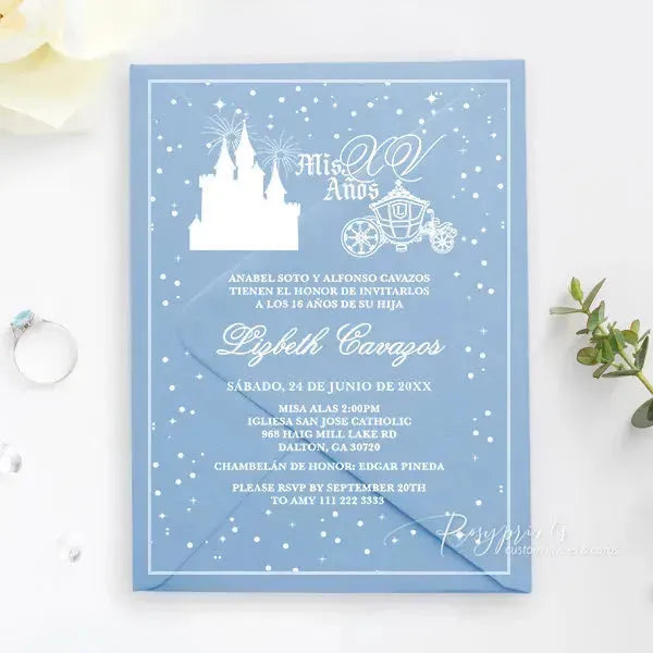 Cinderella quince invitations best sale