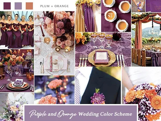 5 Enchanting Purple and Orange Wedding Color Scheme