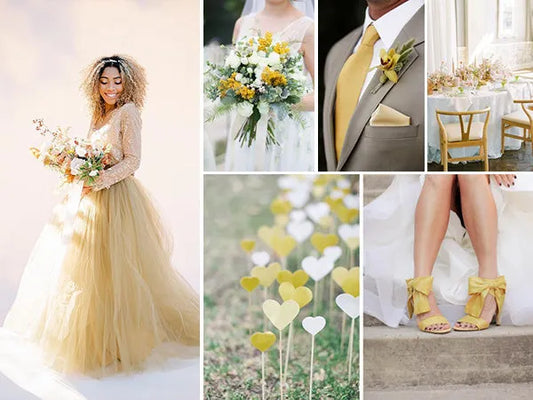 August Wedding Colors, yellow wedding color, summer wedding 2025