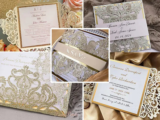 laser cut wedding invitations, laser cut invitations, laser cut invitation pockets, laser cut wedding cards