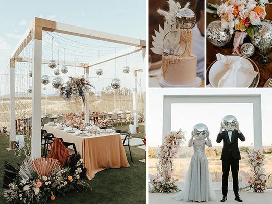 5 Fun Disco Balls Wedding Decor Ideas - Rosy Prints