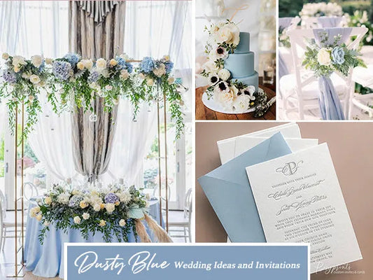 Dusty Blue Wedding Color, dusty blue wedding decor, dusty blue wedding invitations