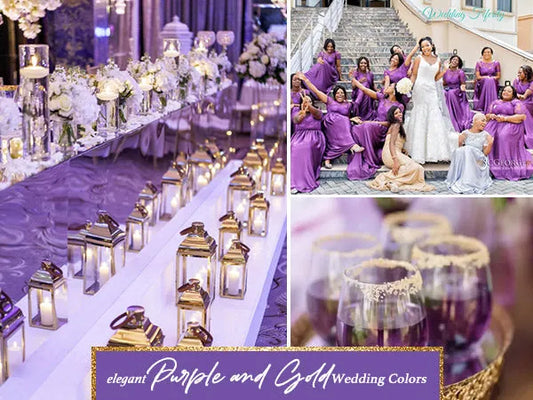 purple and gold wedding colors