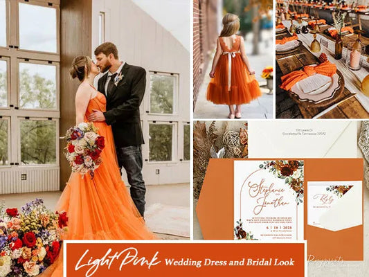 Orange Wedding Colors, Rustic wedding invitations, fall wedding decor