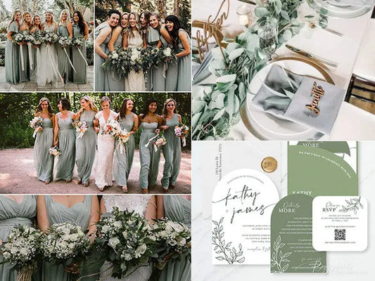 Sage Green Wedding Theme, Sage Green Wedding Invitations