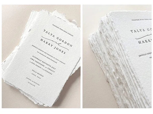 Deckled Edge Wedding Invitations: Everything You Need to Know - Rosy Prints