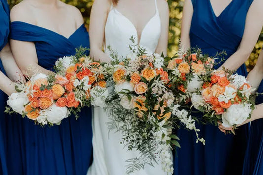 Blue and Orange Wedding