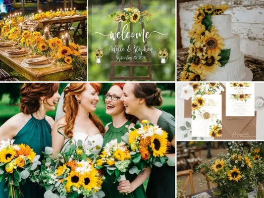 DIY Sunflower Wedding Ideas and Wedding Invitations - Rosy Prints