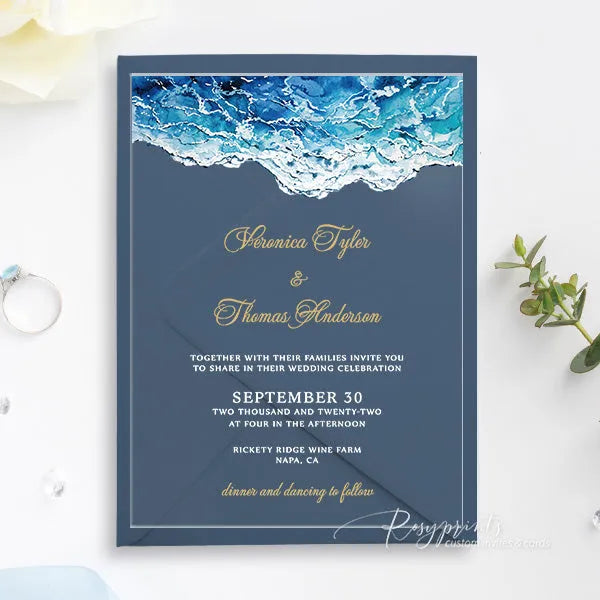 Acrylic wedding invitations - Rosy Prints