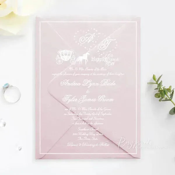 Fairytale Cinderella acrylic wedding invites ROSYA68 - Rosy Prints