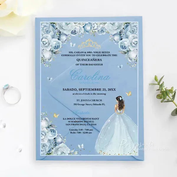 Cinderella quince invitations best sale