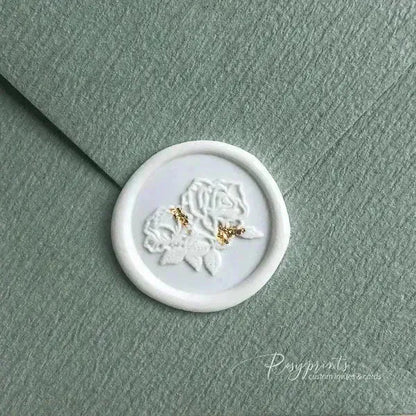 Foil wax seals for wedding invitations, Self adhesive, Premade, 10pcs/set - Rosy Prints