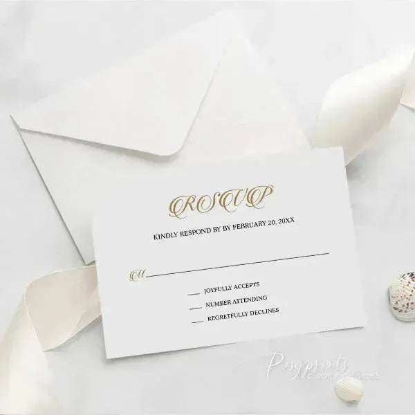 gold clear acrylic wedding invitations ROSYA08