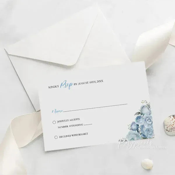 winter ice blue snowflake acrylic wedding invitations