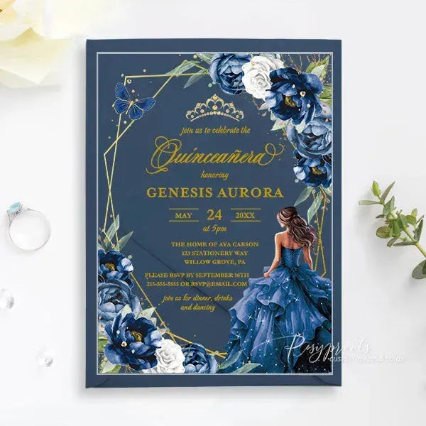 Princess quinceanera invitations best sale