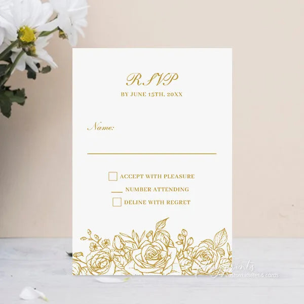 gold foil velvet navy blue quinceanera invitations ROSYP48