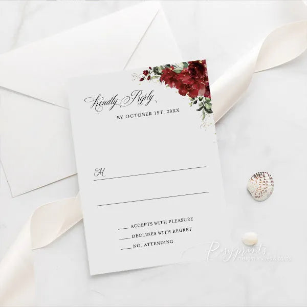 elegant red and gold acrylic wedding invitations