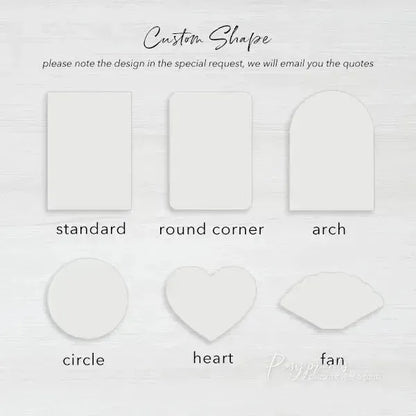 custom shape simple wedding program ROSYWP02 - Rosy Prints