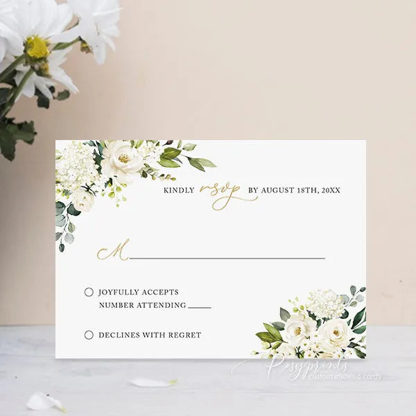 ivory flowers gold foil velvet wedding invitations